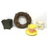 Garden Planters,Twig Wreath