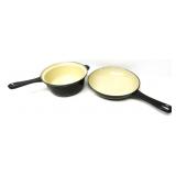 LeCreuset Pans 8'Skillet,7' Sauce Pot