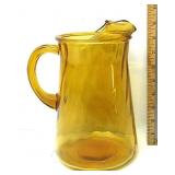 Vintage Amber Glass Pitcher
