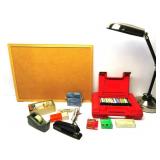Office Supplies,Cork Bd,Desk Lamp,Tape Dispenser
