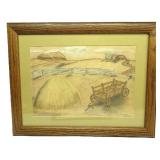 Signed James Heffner Water Color 18'x14.5'