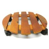 Wood Plant Stand On Wheels 14'R
