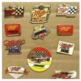 Vtg Collectable Miller High Life Racing Hat Pins