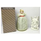 Avon Angel Topper W/Bisque Angel Sculpture