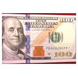 $100 2017A Star Note Ser# PB02628699* 2 of 2