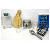 Kitchen,Fire King Measure Cups,Flatware Set