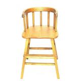 Vintage Solid Wood Bow Back High Chair