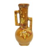 Cherokee Drip Glaze Pottery Vase 7'