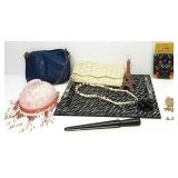 Vanity Tray,Jewlery,Pink Glass Lamp Shade,Purse