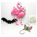 Flamingo,Butterfly,Bat