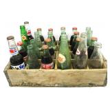 Vintage Dr.Pepper Soda Crate W/Soda Bottles