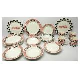 Gibson Coca-Cola Dishes 8 Din/6 Bowls 10.5'
