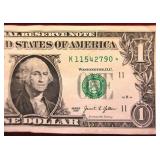 $1 2021 Star Note Ser# F06804945*