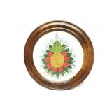 Vintage Needlepoint Pineapple Picture 13'R