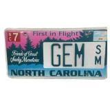 North Carolina License Plate