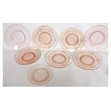 Pink Depression Salad Plates