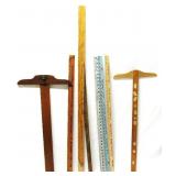 Vintage Wood T-Squares W/Rulers