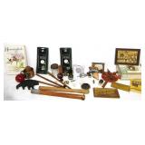 Lots Of Vintage Items,Cigar Box,Plate Holders