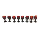 Cape Cod Ruby Red Candle Goblets 4.5'T