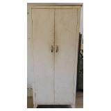 Vintage White Metal Cabinet 27'Wx12'Dx63'T