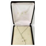 Sterling Cross Necklace 18'