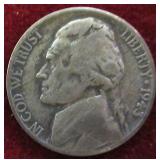 1943P Silver Jefferson War Nickel