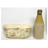 Ceramic Planter W/Pottery Bottle