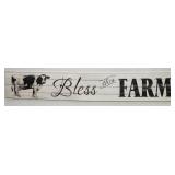 Bless This Farm Wood Sign 37'x6'