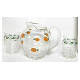 Vintage Juice Pitcher W/Glasses