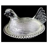 Indiana Glass Hen On A Nest 7'W