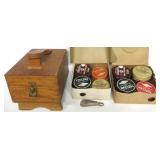 Vintage Shoe Shine Box W/Shoe Polish