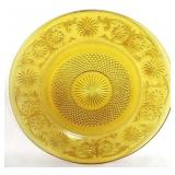 Indiana Amber Glass Platter 11'R