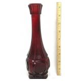 Vintage Wheaton Ruby Red Glass Bud Vase