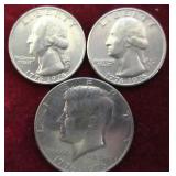1976 Clad Bicentennial P & D Quarter & Half Dollar