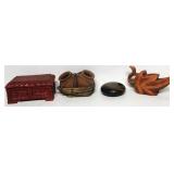 Ceramic Flower Frog,Arnels Jewelry Box,Leaf Vase