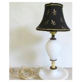 Hobnail Milk Glass Lamp12'T