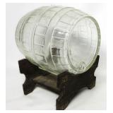 Vintage Glass 1 Gallon Barrel Dispenser