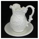 White Provincial Pitcher Set 9'T Unbranded