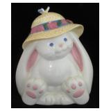 Made In Mexico Ceramic Bunny Cookie Jar 13'T