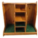 Wooden Double Golf Bag Organizer Storage