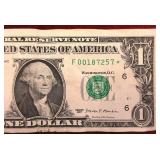 $1 2017 Star Note Ser# F00187257*