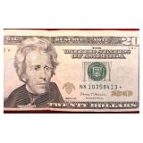 $20 2017 Star Note Ser# NK10358413*