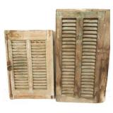 Antique Tick Wood Shutters 29'x21' Biggest One