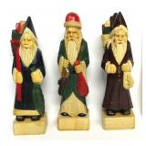 Wood Carved Santa Sculptures