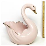 Vintage Ceramic Pink Swan