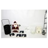 Christmas Decor,Santa Dish,Metal Tealight