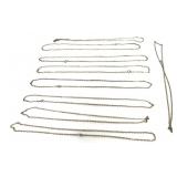 Qty 10 Silvertone 24' Necklaces