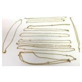 12 Qty 24' Gold Tone Necklaces