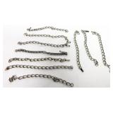 10 Qty Silvertone Bracelets