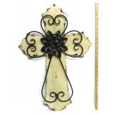 Wood&Metal Cross Wall Art